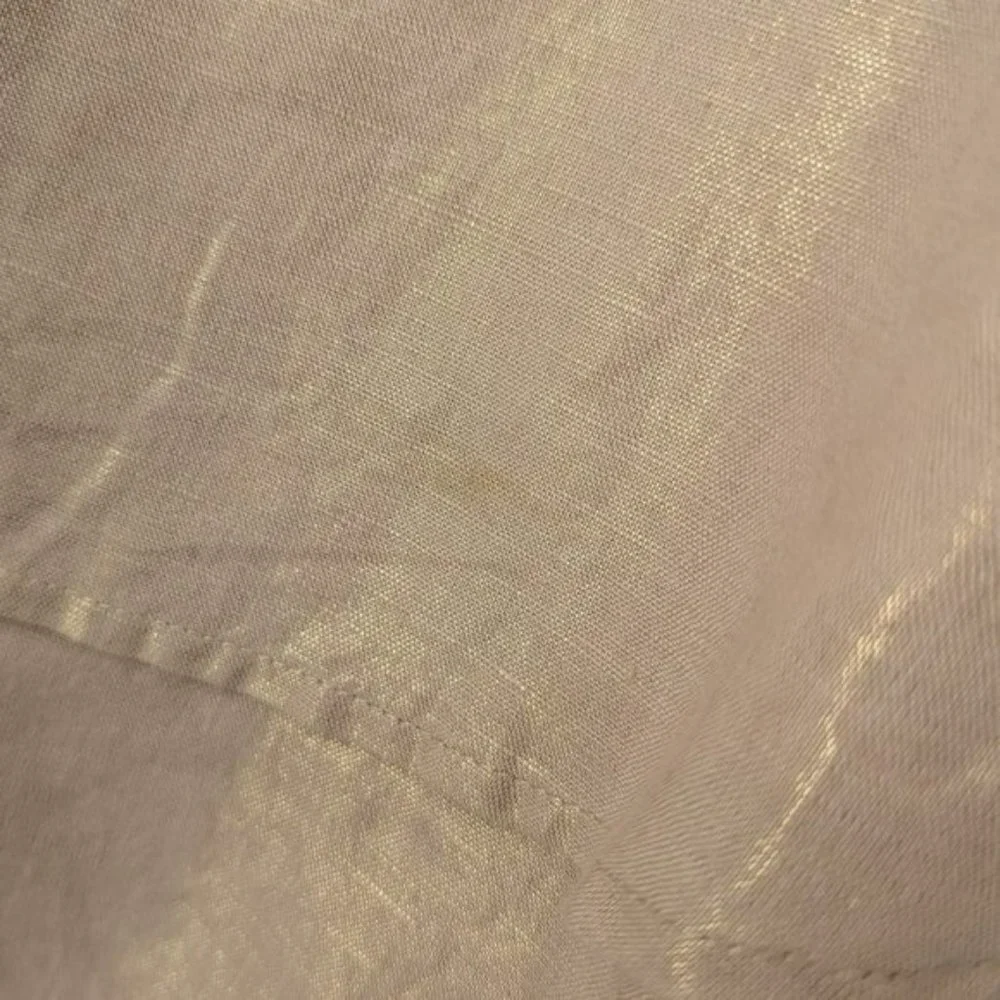 Anthropologie Edme & Esyllte Gilded Lily Tiered Skirt 0 Gold Shimmer Lined Slit